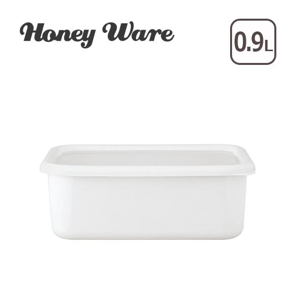 Honey Ware（ハニーウェア）Konte 深型角容器 M リリーホワイト｜daily-3