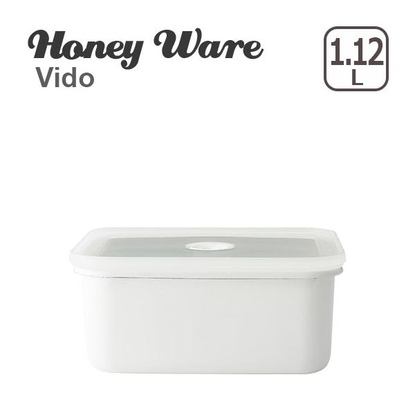 Honey Ware（ハニーウェア）真空琺瑯容器 ヴィードシリーズ 深型角容器 M 富士ホーロー｜daily-3