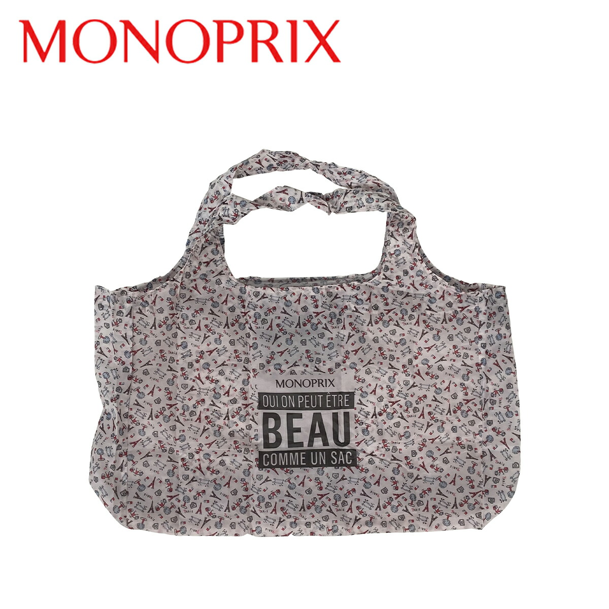 モノプリ エコバッグ MONOPRIX 折りたたみ 買い物バッグ トートバッグ