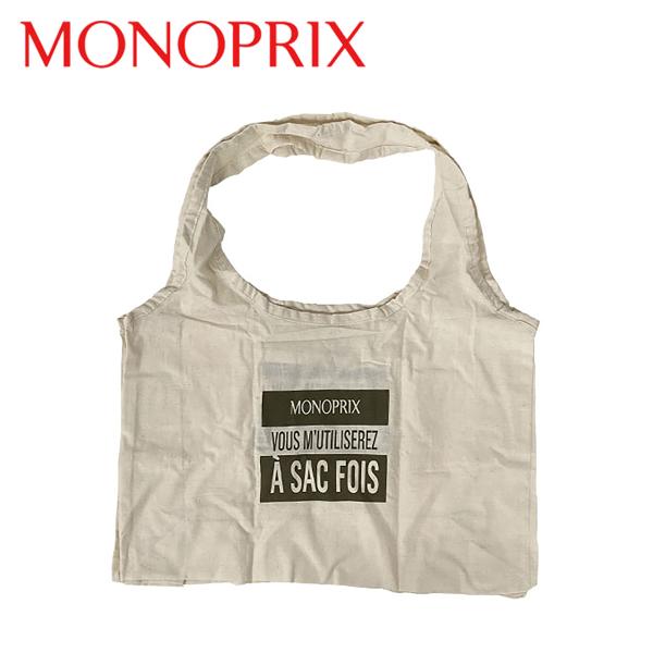 Yahoo! Yahoo!ショッピング(ヤフー ショッピング)モノプリ エコバッグ MONOPRIX 折りたたみ 買い物バッグ トートバッグ オーガニックコットン