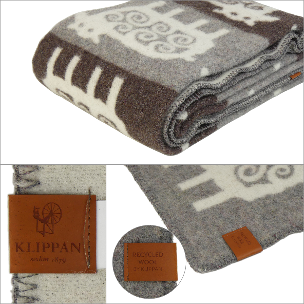 KIRPPAN 羊模様 ウール混合ブランケット KLIPPAN（クリッパン） 【並行輸入品】KLIPPAN ウールブランケット