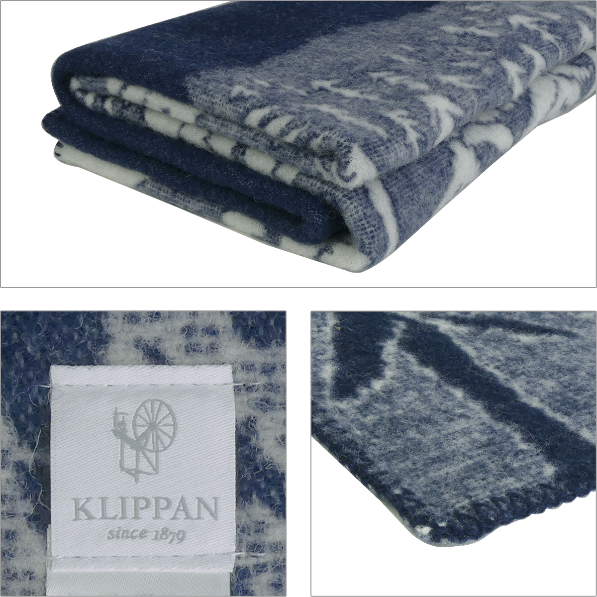 クリッパン HOUSE IN THE FOREST ネイビー ブランケット