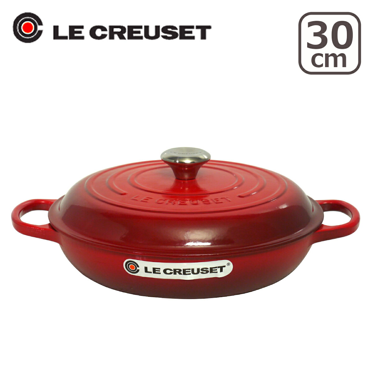 ル・クルーゼ SIGNATURE ビュッフェキャセロール 30cm （つまみシルバー） Le Creuset｜daily-3｜03