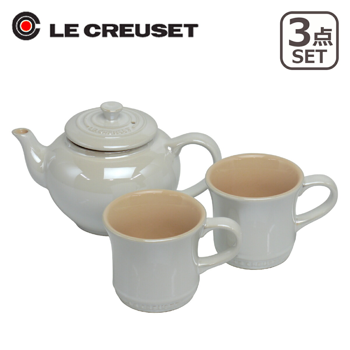 ル・クルーゼ ティーポット＆マグ SSペア Le Creuset : lecn0157