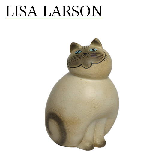 リサラーソン　ミア　ホワイトブラウン　miaミディアム　maj 置物 個体が選べる】MIA ミア S ブラウン / Lisa Larson リサラーソン