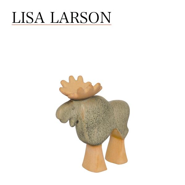 リサ・ラーソン エルク ミニスカンセン ヘラジカ（小）  北欧雑貨 置物 北欧雑貨 Mini Skansen moose 1220402 親子 Lisa Larson リサラーソン