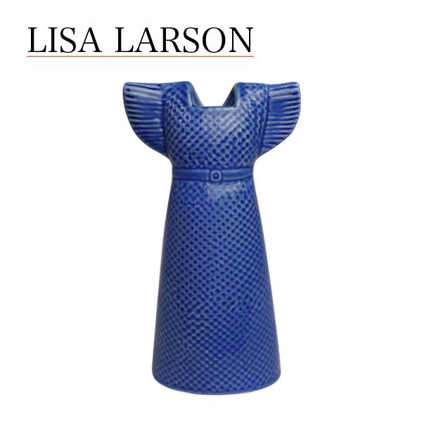 リサラーソン 花瓶 ワードローブ ドレス ネイビーブルー フラワーベース 置物 北欧雑貨 オブジェ Clothes Wardrobe 1560402  Dress 花器 Lisa Larson