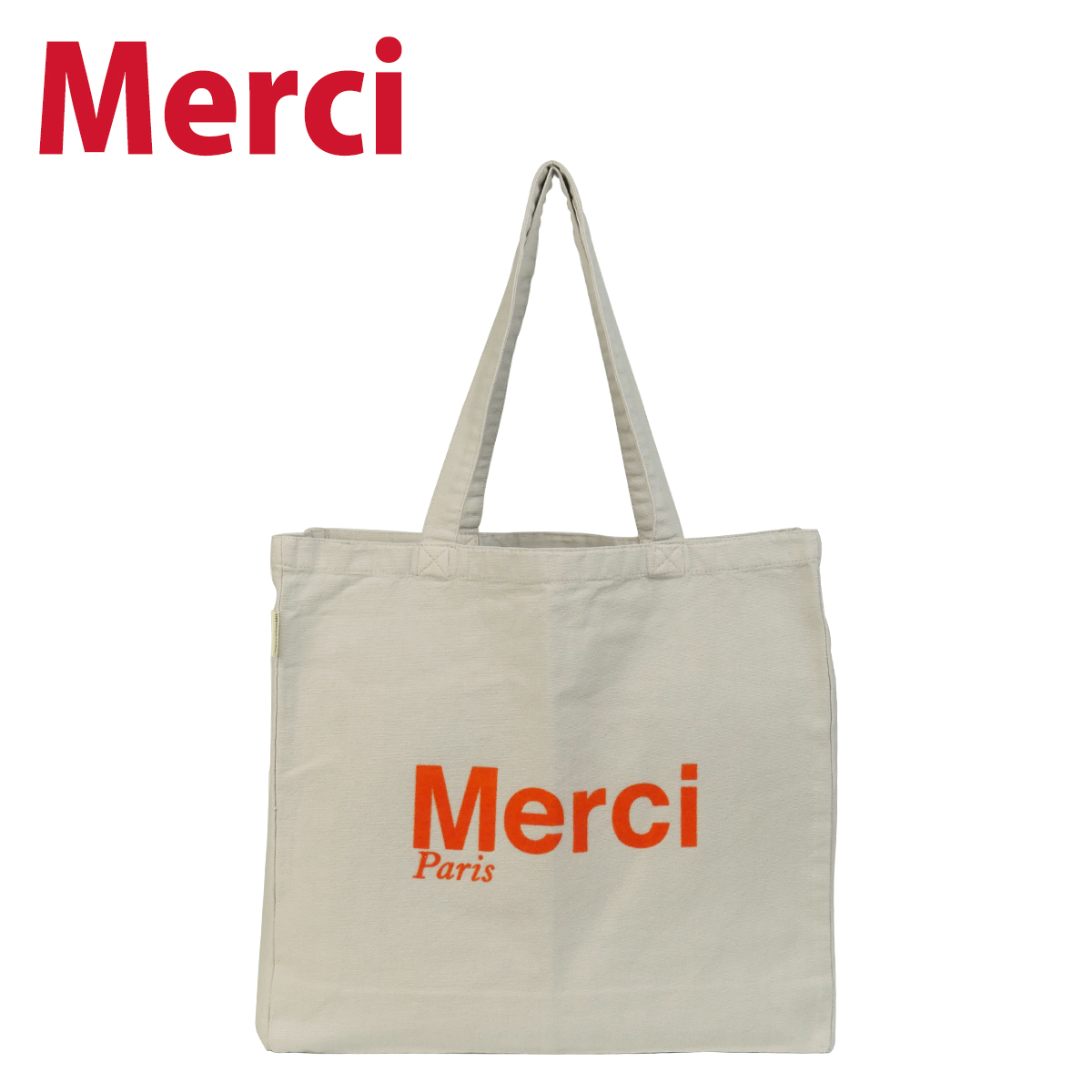 Merci メルシートートバッグ Cotton Tote Bag Grand ロゴ入り エコバッグ コットン100% 大容量 : mer0101 :  daily-3.com - 通販 - Yahoo!ショッピング