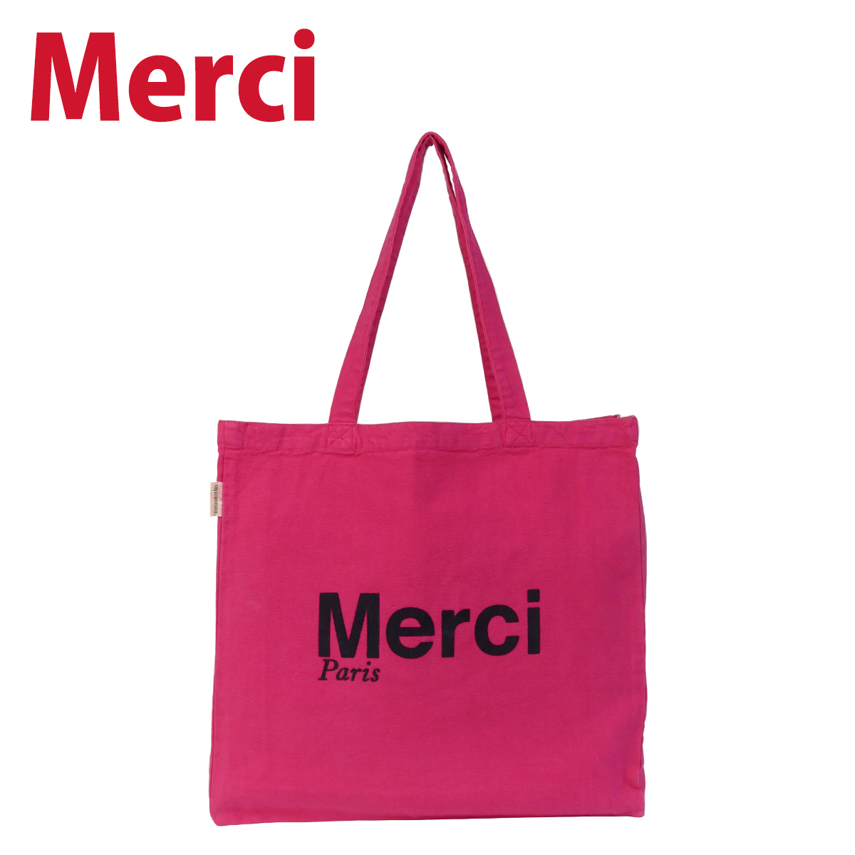 Merci メルシートートバッグ Cotton Tote Bag Grand ロゴ入り エコバッグ コットン100% 大容量 : mer0101 :  daily-3.com - 通販 - Yahoo!ショッピング