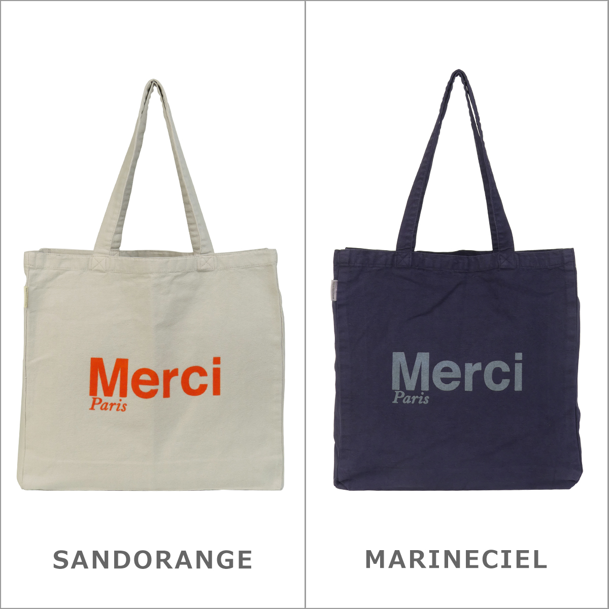 Merci メルシートートバッグ Cotton Tote Bag Grand ロゴ入り エコバッグ コットン100% 大容量 : mer0101 :  daily-3.com - 通販 - Yahoo!ショッピング