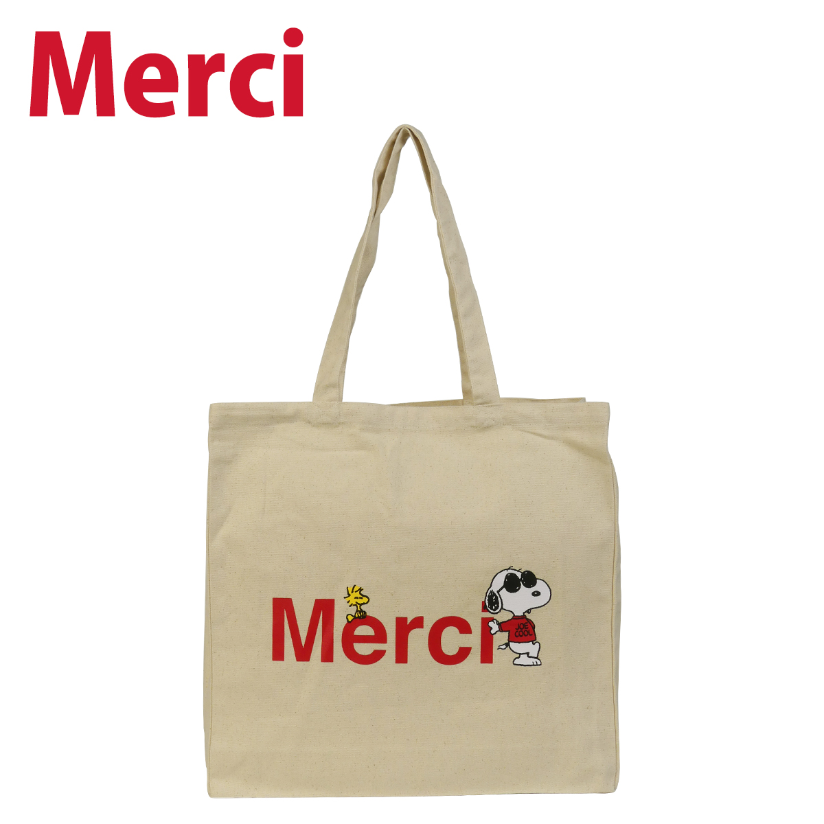 Peanuts x Merci メルシー トートバッグ Cotton Tote Bag Grand スヌーピー ピーナッツ ロゴ入り エコバッグ  コットン100% : mer0102 : daily-3.com - 通販 - Yahoo!ショッピング