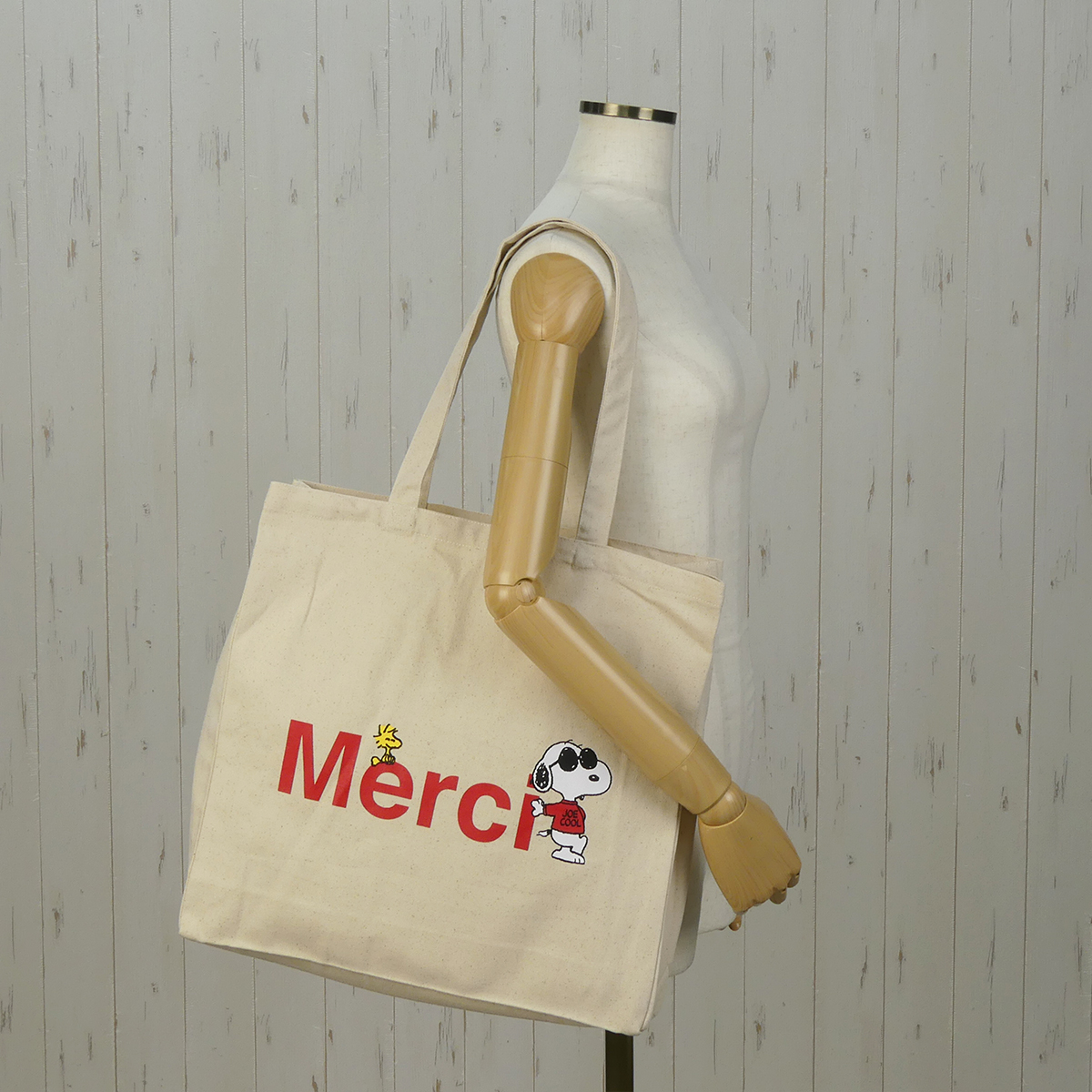 Peanuts x Merci メルシー トートバッグ Cotton Tote Bag Grand スヌーピー ピーナッツ ロゴ入り エコバッグ  コットン100% : mer0102 : daily-3.com - 通販 - Yahoo!ショッピング