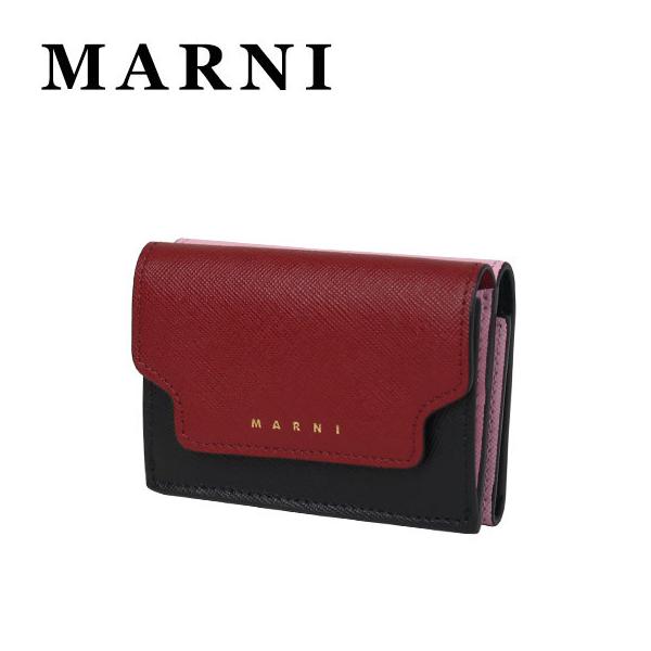 MARNI マルニ 三つ折り財布 小銭入れ付 ミニ財布 PFMOW02U09 LV520 RED  