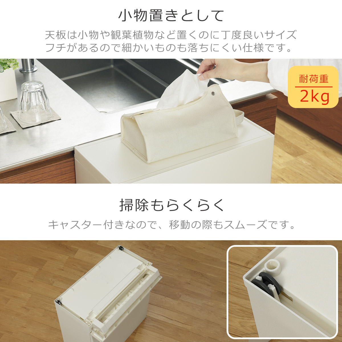 SOLOW ゴミ箱 ソロウ 通路で使えるペダル分別ストッカー 2段 45L