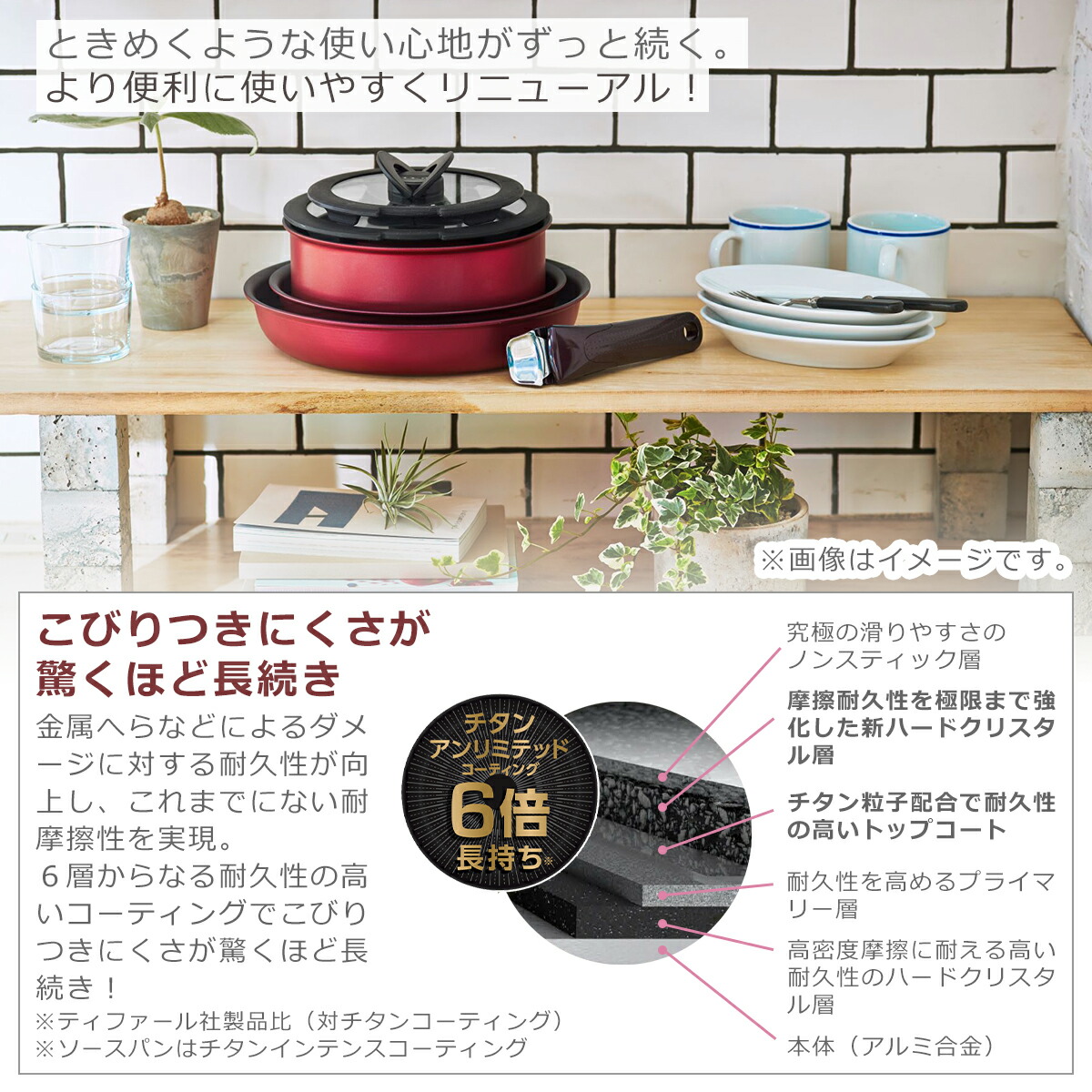 ティファール フライパン22cm IHマロンブラウン・アンリミテッド インジニオ・ネオ L38503 単品:フタと取っ手は付属しません IH対応 ガス ガス火 兼用 T-fal 関連画像3