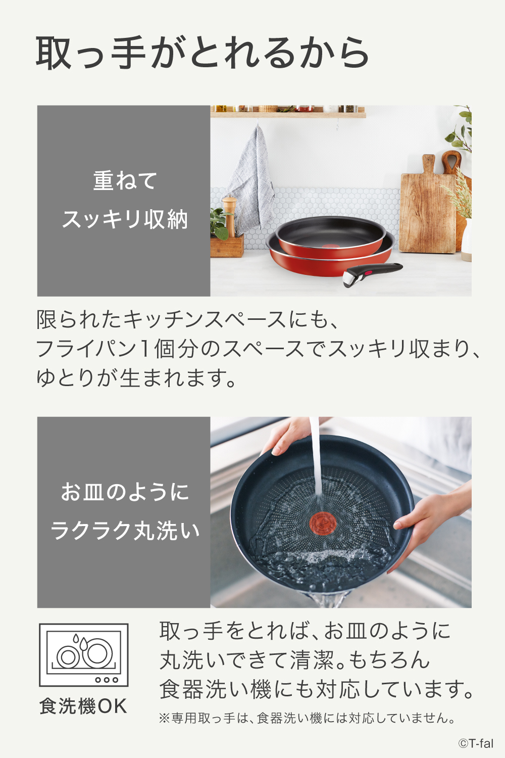 インジニオ・ネオ ティファール フライパン セット3 パプリカ