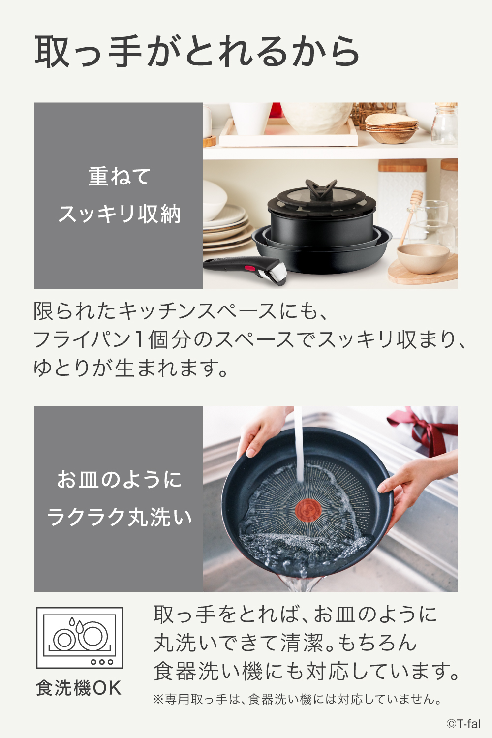 【限定色】ティファール フライパン セット8 インジニオ・ネオ IHチャコールグレー 8点セット L77298 IH対応 ガス ガス火 直火 兼用 T-fal 関連画像5