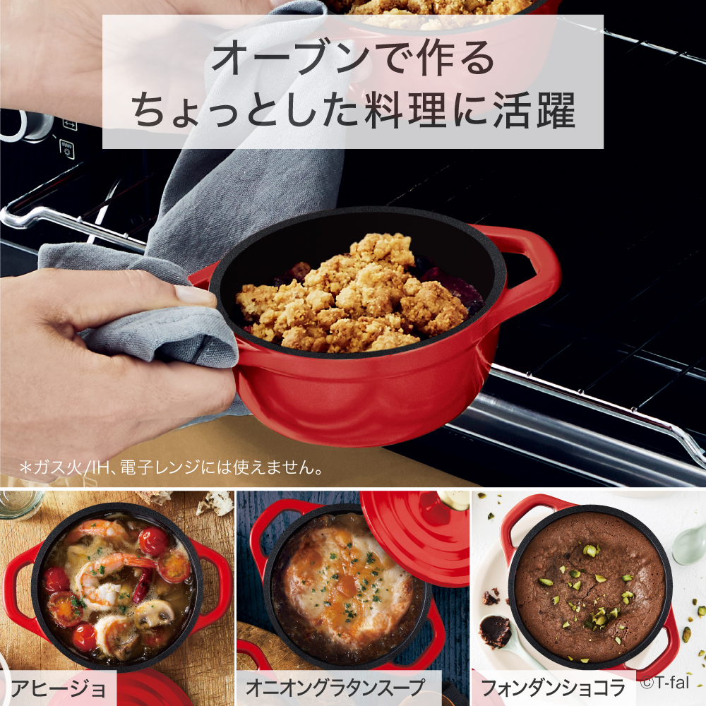 T-fal（ティファール） キャストライン エアココット フレーズレッド