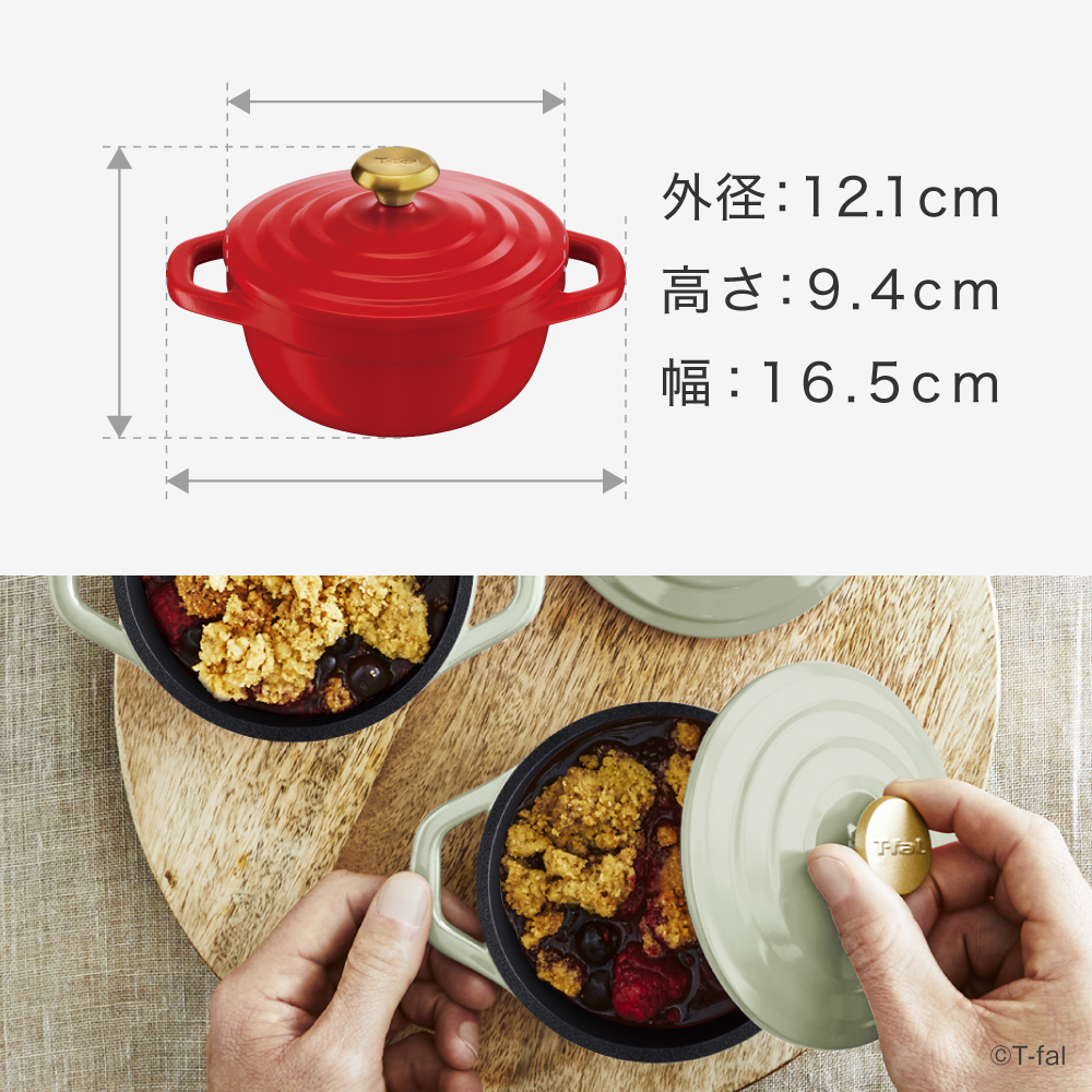 T-fal（ティファール） キャストライン エアココット フレーズレッド