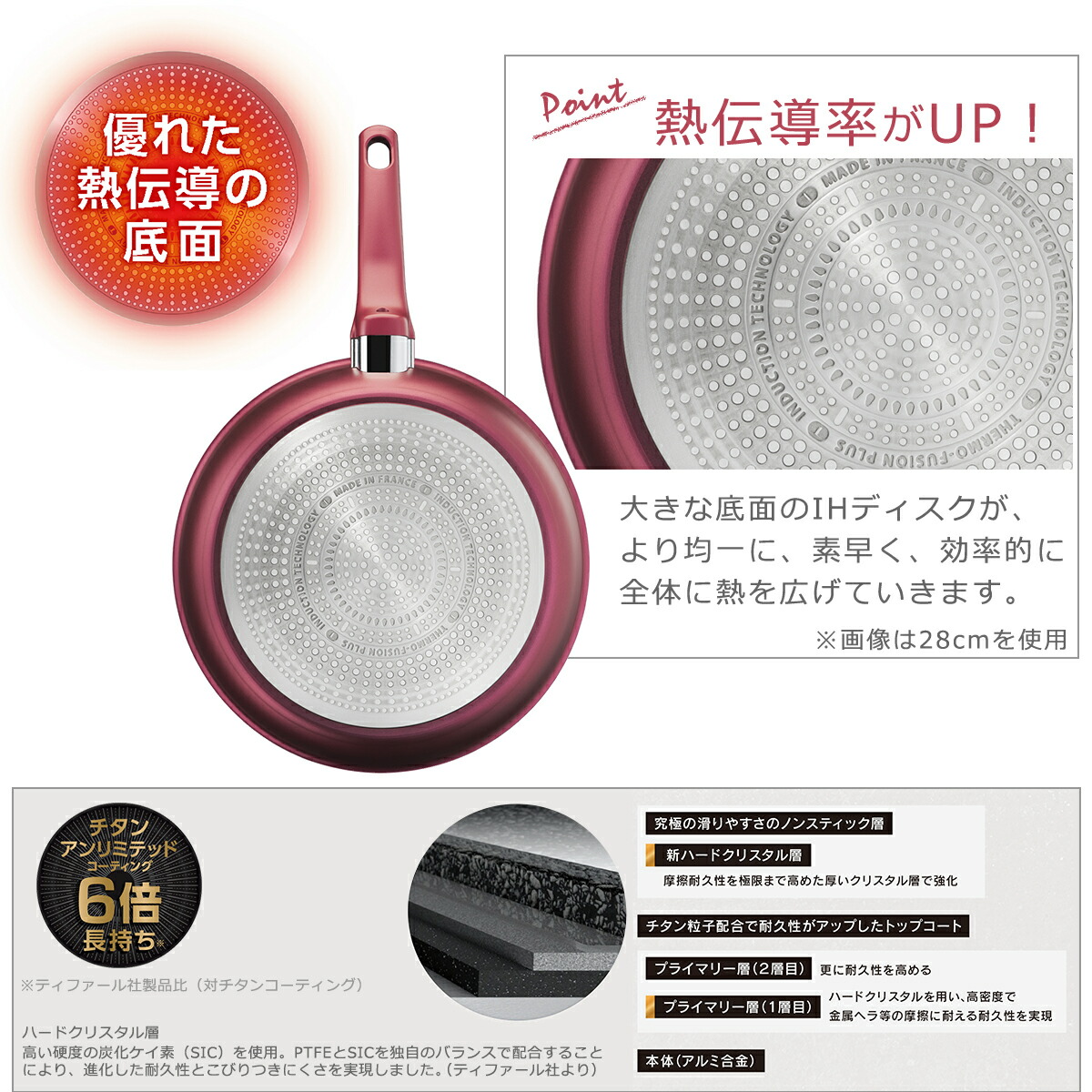 T-fal ティファール IHルージュ・アンリミテッド フライパン