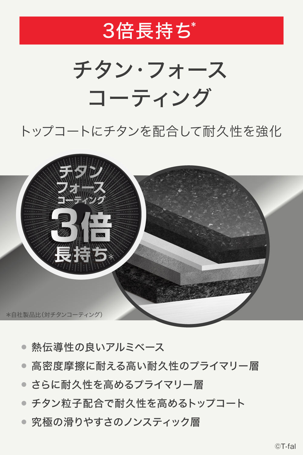 ティファール IHチタン・エクセレンス バニラベージュ エッグロースター 14×18cm G61618 卵焼き器 IH対応 ガス ガス火 直火 兼用 取っ手付き T-fal | T-fal | 02