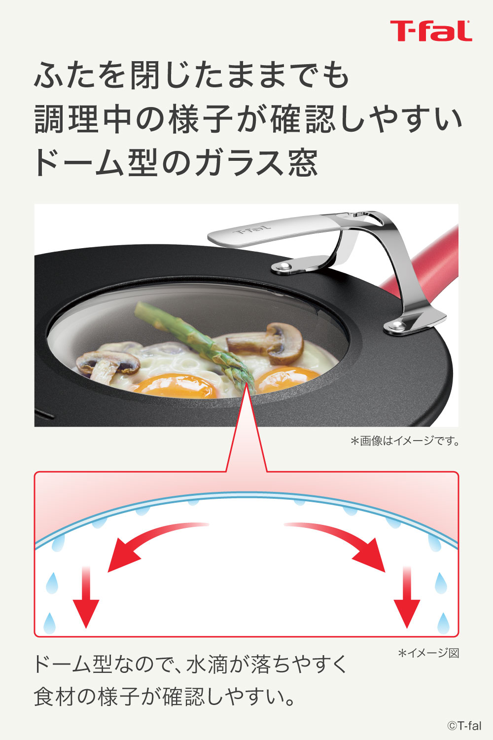 T-fal(ティファール) 取っ手付きフライパン用カバー 24-30cm K09997 T-fal(ティファール) 取っ手付きフライパン用カバー 24-30cm K09997