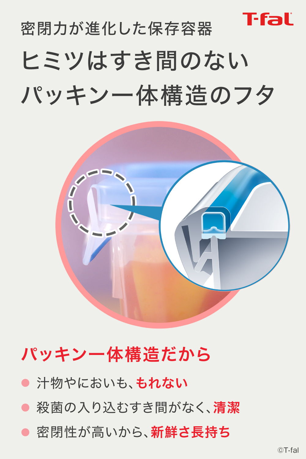 ティファール マスターシール フレッシュ MW スクエア 200ml（0.2L）N10146 保存容器 T-fal | マスターシール フレッシュ | 02