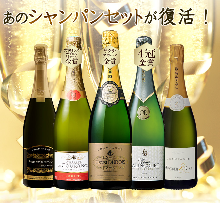 金賞入り 辛口シャンパン飲み比べ5本セット フランス ワインセット wine｜daily-3｜02