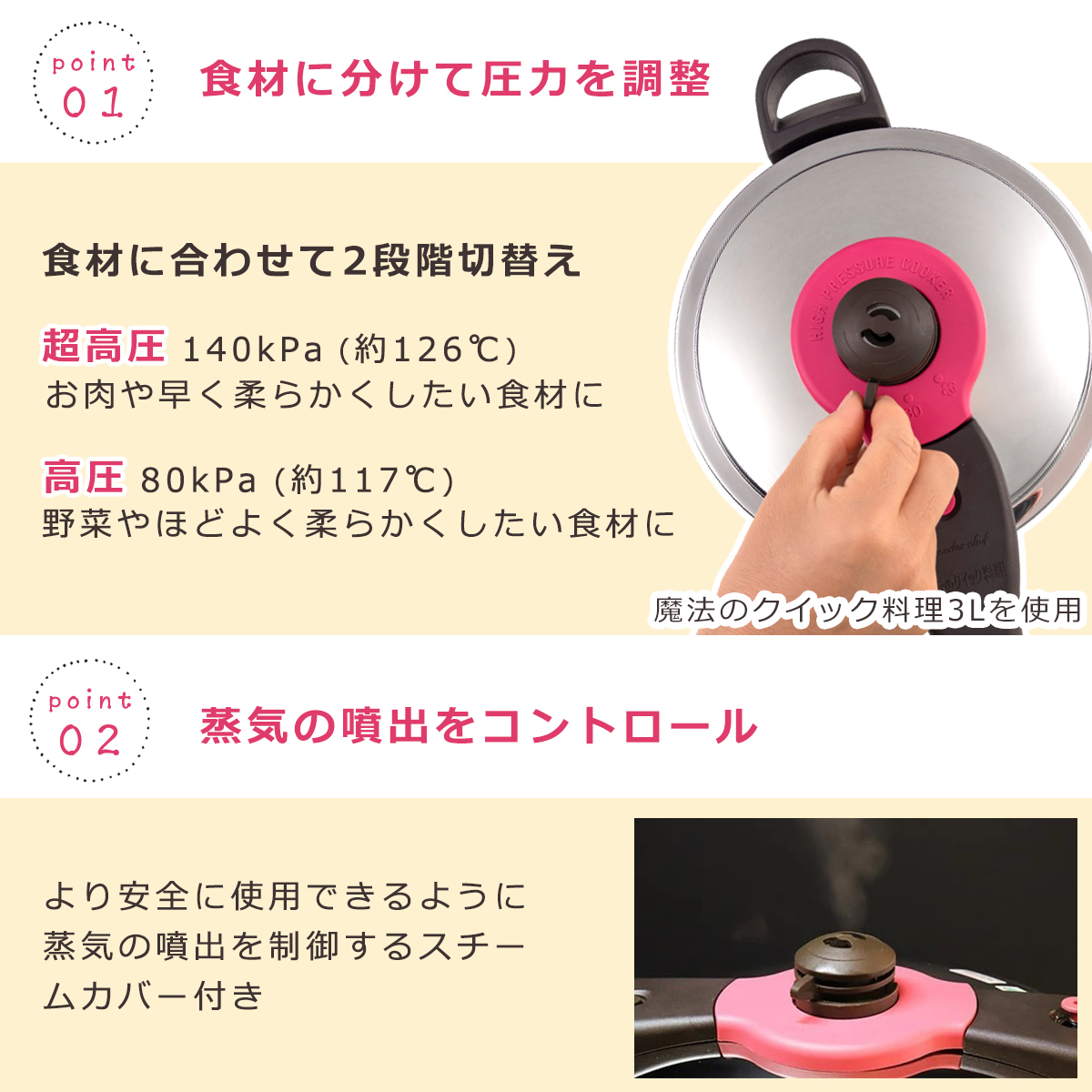 ワンダーシェフ Wonder chef 魔法のクイック料理 両手圧力鍋 5.5L