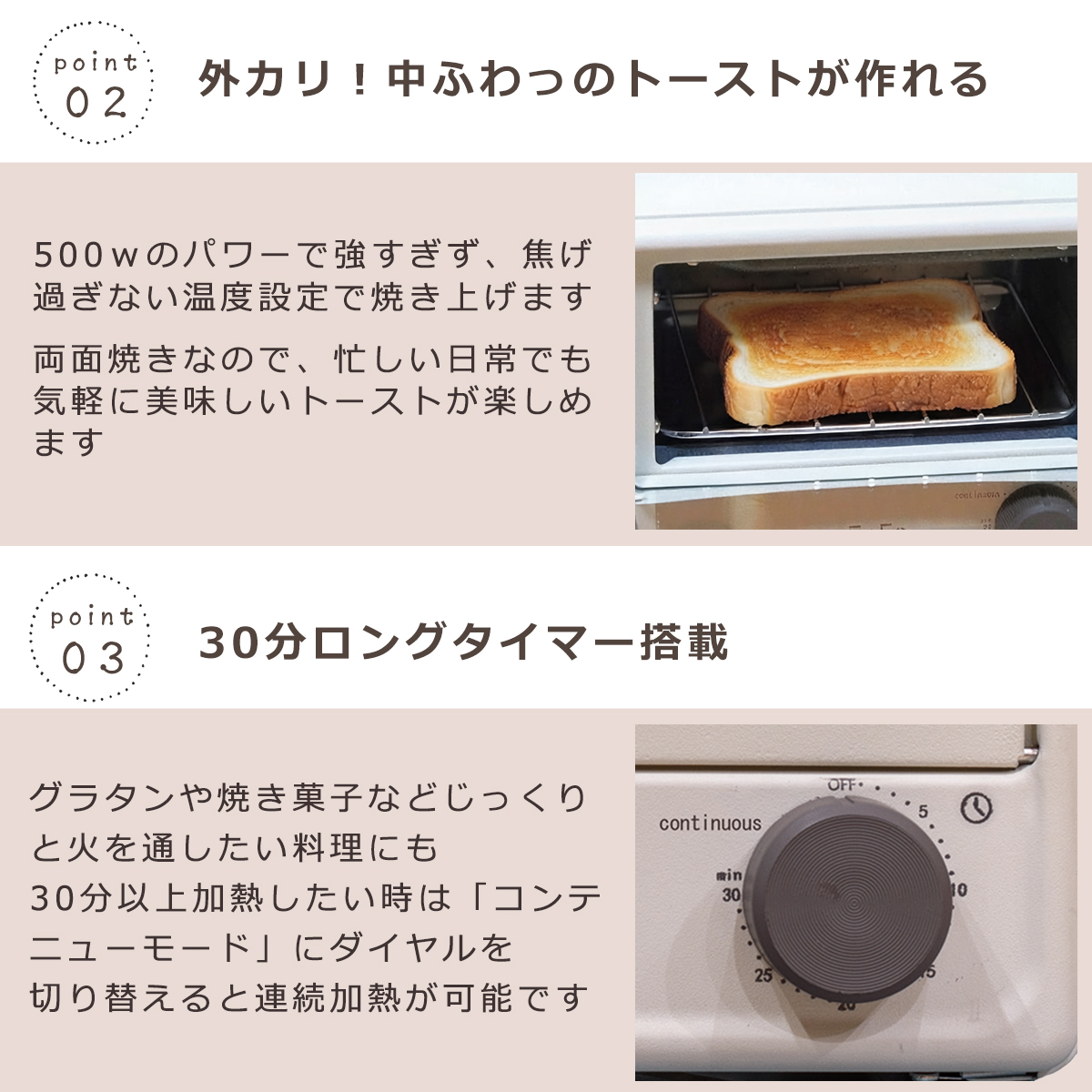 ワンダーシェフ FoFo ミニオーブントースター Vanilla AFTAN30 温度