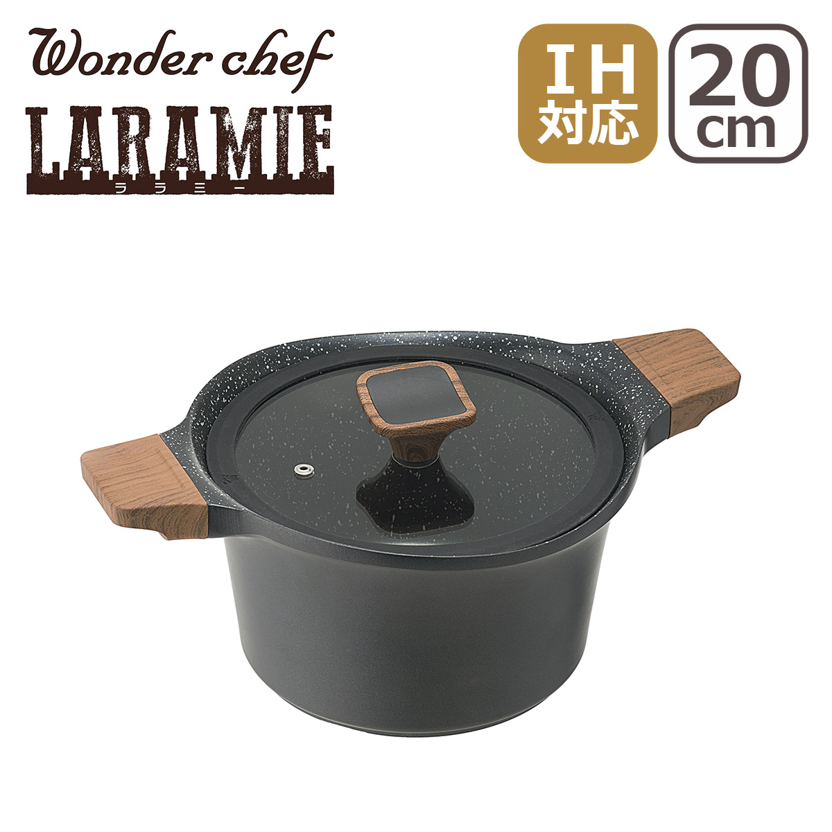 �����_�[�V�F�t �����~�[ �����20cm YLDN20 �K���X�W�t �A���~������ LARAMIE IH�Ή� �K�X �K�X�� ���� ���p Wonder chef