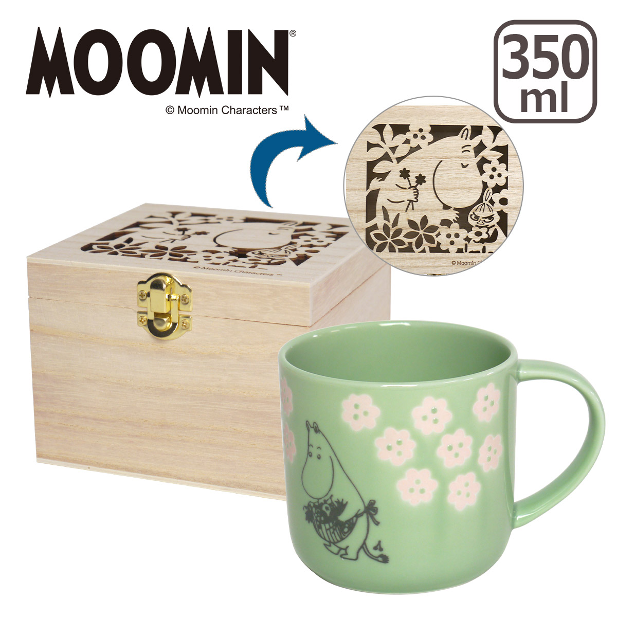 MOOMIN（ムーミン） マグカップ Floret -フローリット- 木箱入 : daily
