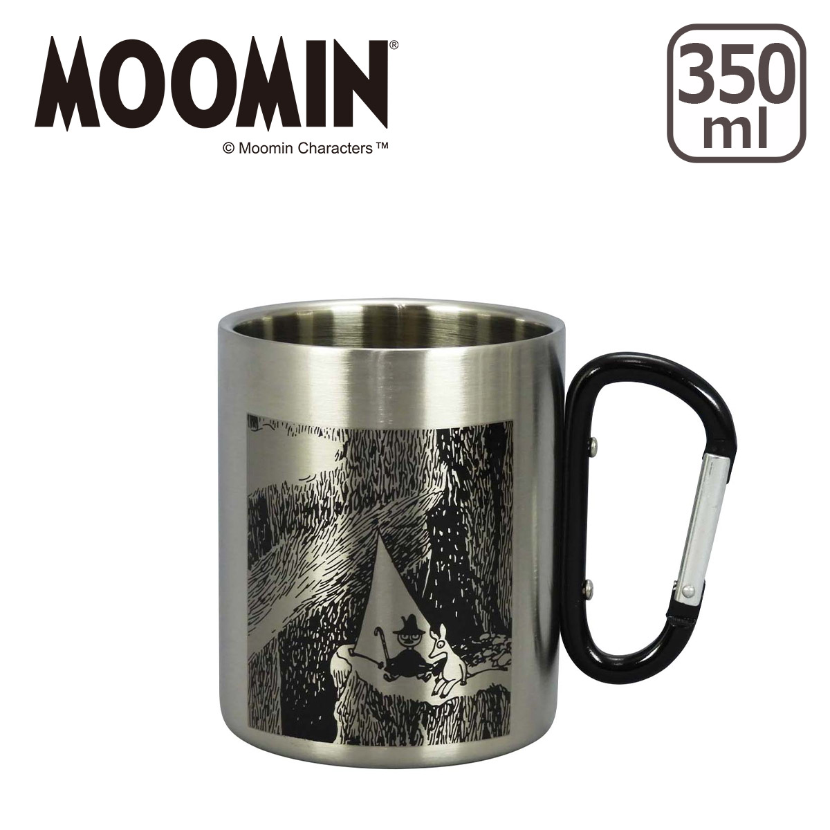MOOMIN（ムーミン） 二重マグ 350ml カラビナハンドル MOOMIN OUTDOORS