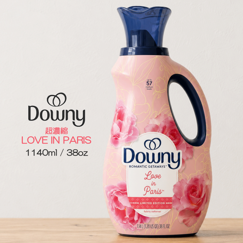 Downy 柔軟剤 ダウニー 超濃縮 LOVE IN PARIS 1140ml ローズ アンバー 38oz 1140ml リミテッドエディション ロマンティック ゲッタウェイ リキッド