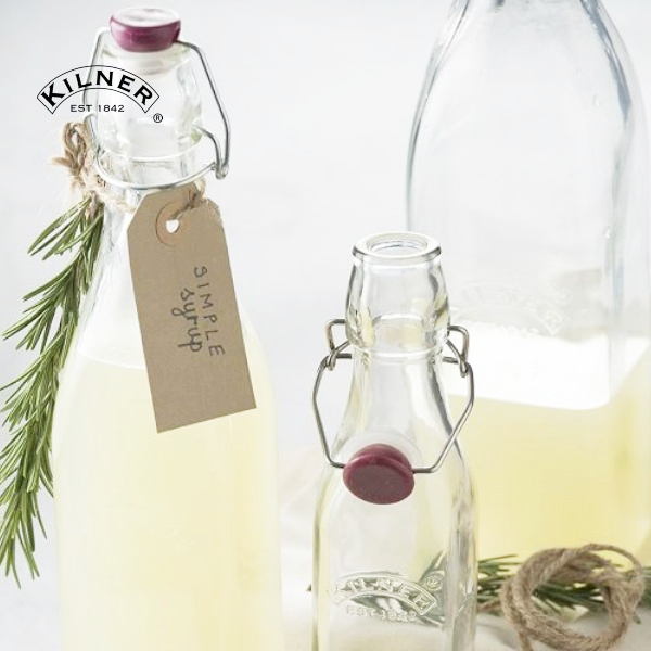 KILNER（キルナー） スクエアクリップトップボトル 1.0L ガラスボトル