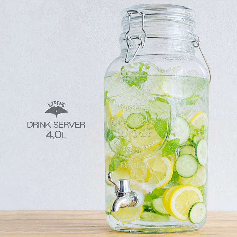 ドリンクサーバー 4L DRINKSERVER おしゃれ 保存瓶 保存容器 ガラス瓶