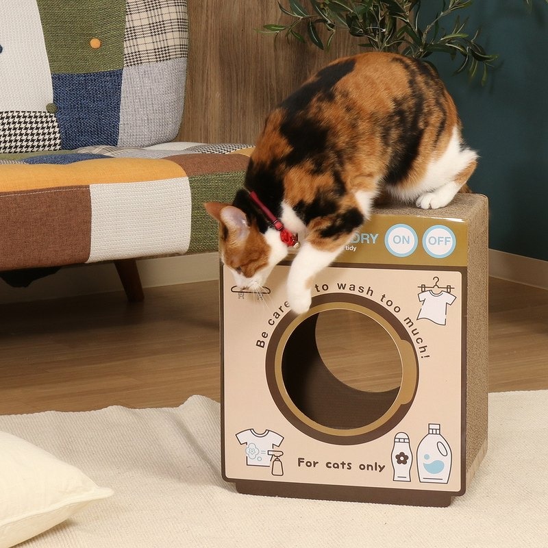 不二貿易（Fuji Boeki） 爪とぎ ランドリー キャットベッド レトロ