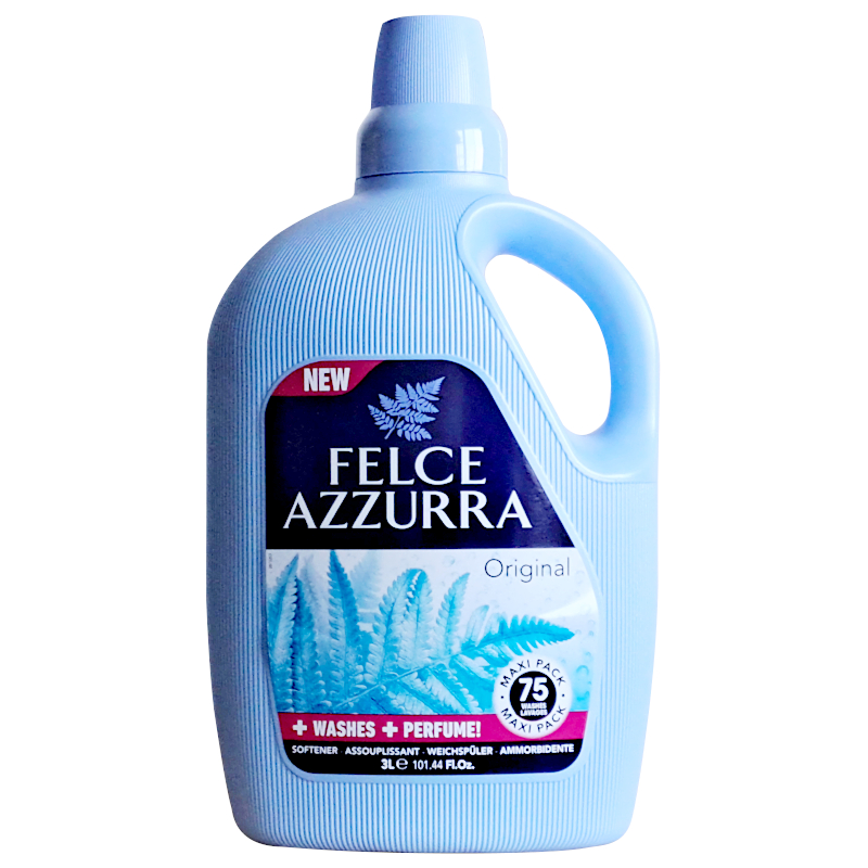 【3個】 新品 フェルチェアズーラ Felce Azzurra 3000m 洗剤 FELCE AZZURRA（フェルチェアズーラ） イタリア柔軟剤 New 濃縮タイプ