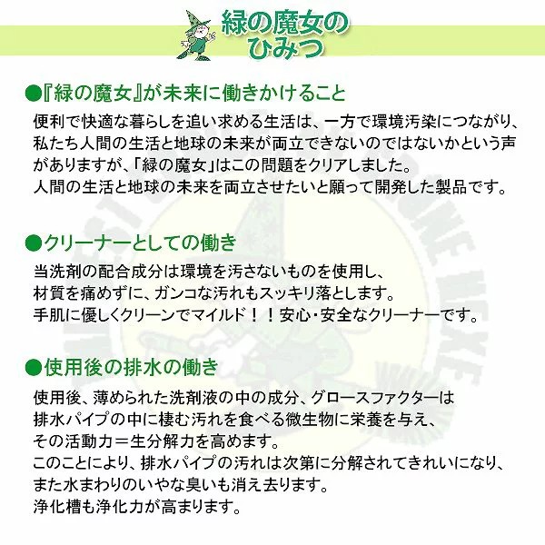 柔軟剤入り 洗濯洗剤 緑の魔女 ランドリー 5...の詳細画像1