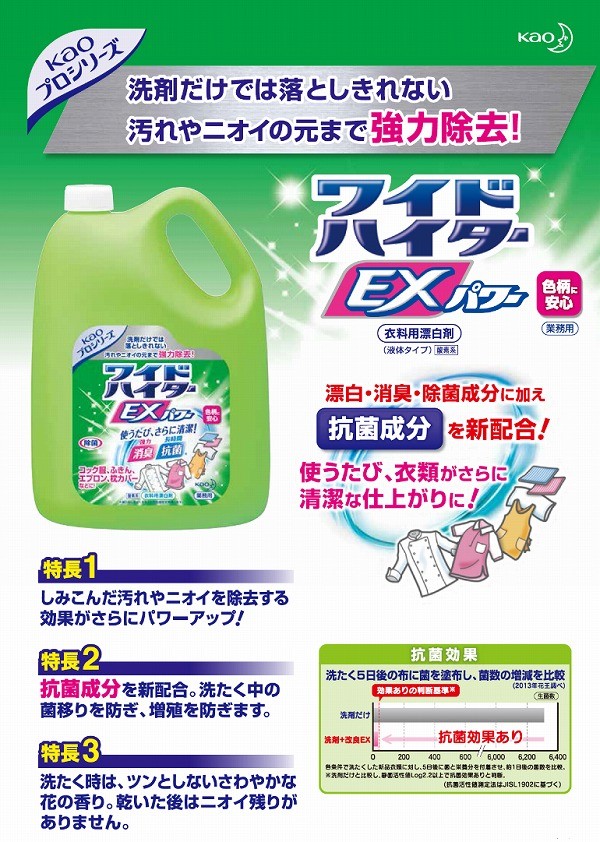 ワイドハイターEXパワー 4.5L 消臭 除菌成分配合 漂白剤 洗濯洗剤