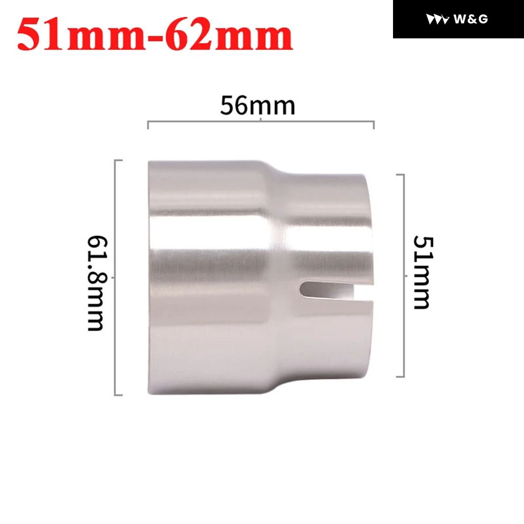 汎用 オートバイ バイク 排気 アダプター エスケープ 52MM 54MM 56MM 58MM 62MM 6451MM パイプ 接続リデューサーマフラー ステンレス | ブランド登録なし | 06