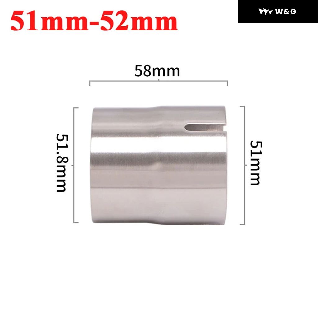 汎用 オートバイ バイク 排気 アダプター エスケープ 52MM 54MM 56MM 58MM 62MM 6451MM パイプ 接続リデューサーマフラー ステンレス | ブランド登録なし | 01