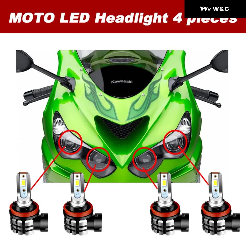 並行輸入品 2個/4個 オートバイ バイク H11 H8 LED ヘッドライト