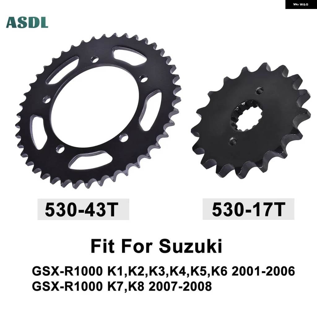 並行輸入品530 43T 17T オートバイ フロントリア スプロケット キット スズキ GSX-R1000 K1-K6 2001-2006 GSX-R1000 K7 K8 2007-2008 GSXR1000 GSXR_2