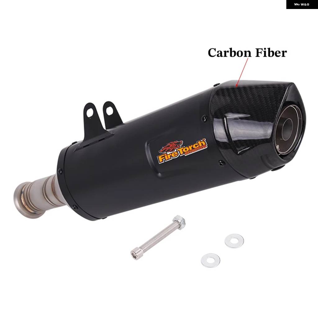 並行輸入品スリップオン KTM 690 エンデューロ SMC R KTM690 2019 - 2025 バイク エキゾーストエスケープ カーボンマフラー ミッドリンク パイプ_4