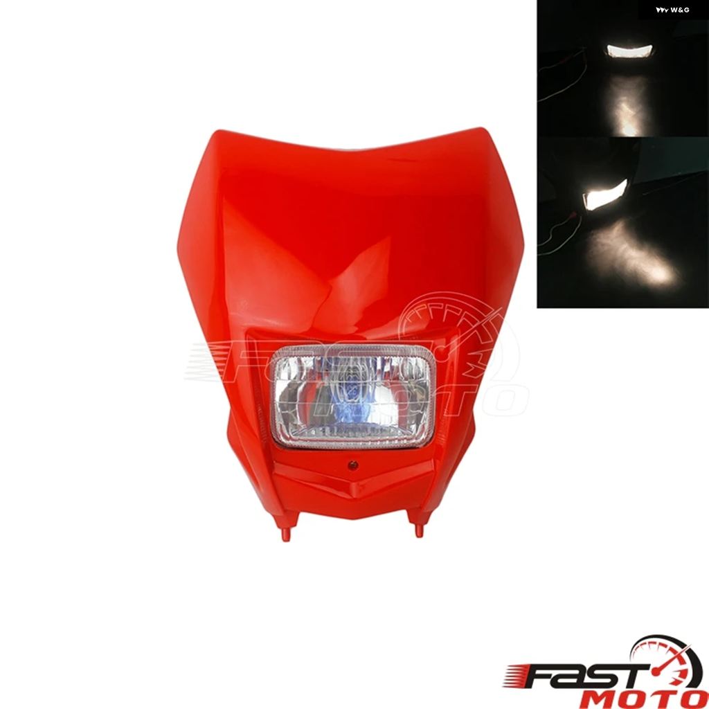 ブランド登録なし - 並行輸入品 12V LED 前照灯 自動二輪車 上端照明ランプ ホンダ ヤマハ カワサキ CRF250F エンデューロライト オフロード