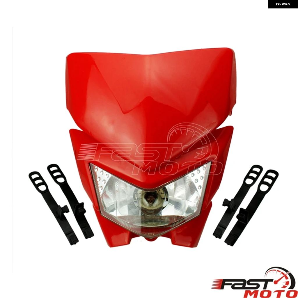 ブランド登録なし - 並行輸入品 12V LED 前照灯 自動二輪車 上端照明ランプ ホンダ ヤマハ カワサキ CRF250F エンデューロライト オフロード