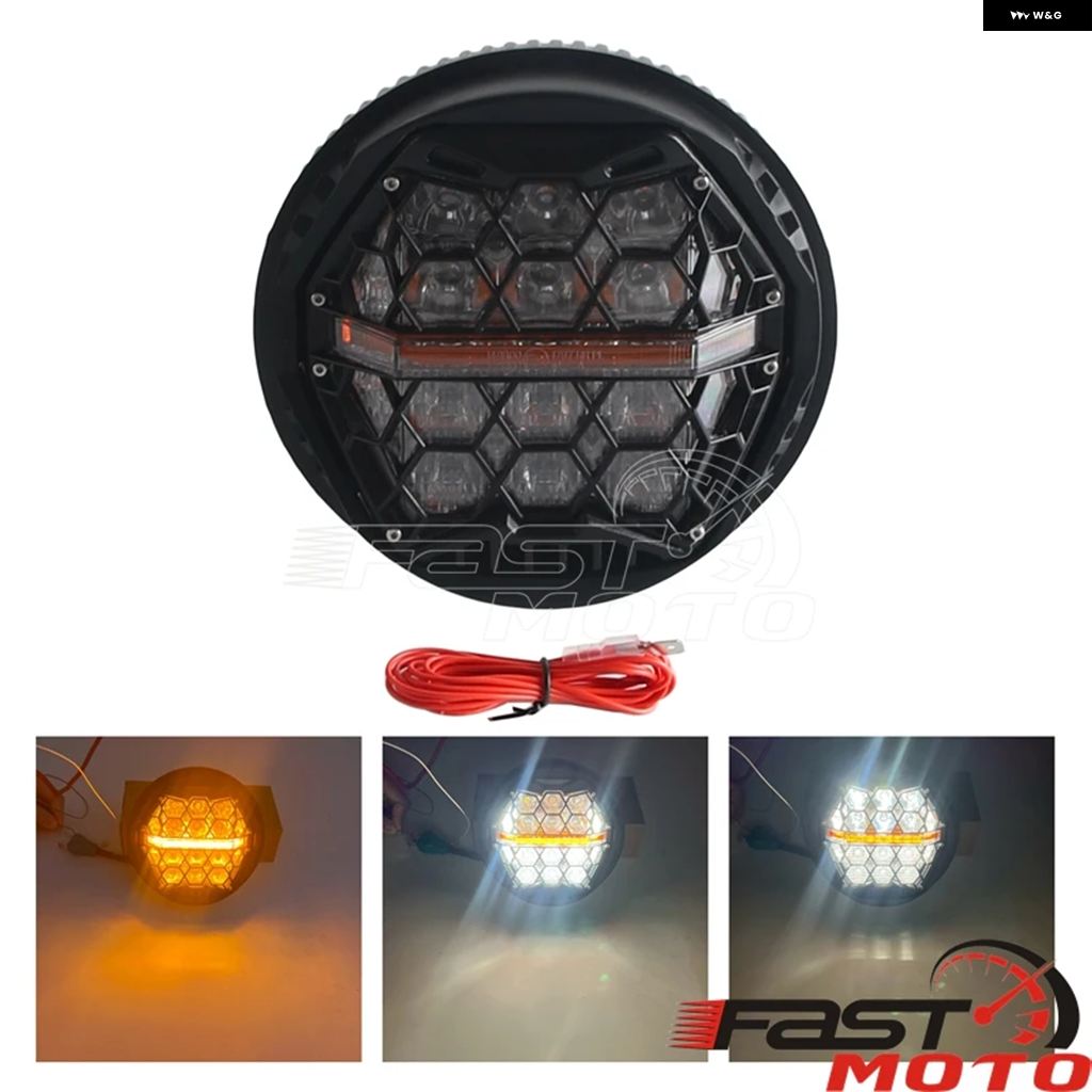 ブランド登録なし - 並行輸入品 5.75in 自動二輪車 LED 前照灯 5-3/4in 上端照明ランプ DRL ご機嫌/ロービーム 上端照明ランプ ともし火 E24 E見澄ます ハーレー ダイナ ソフテ