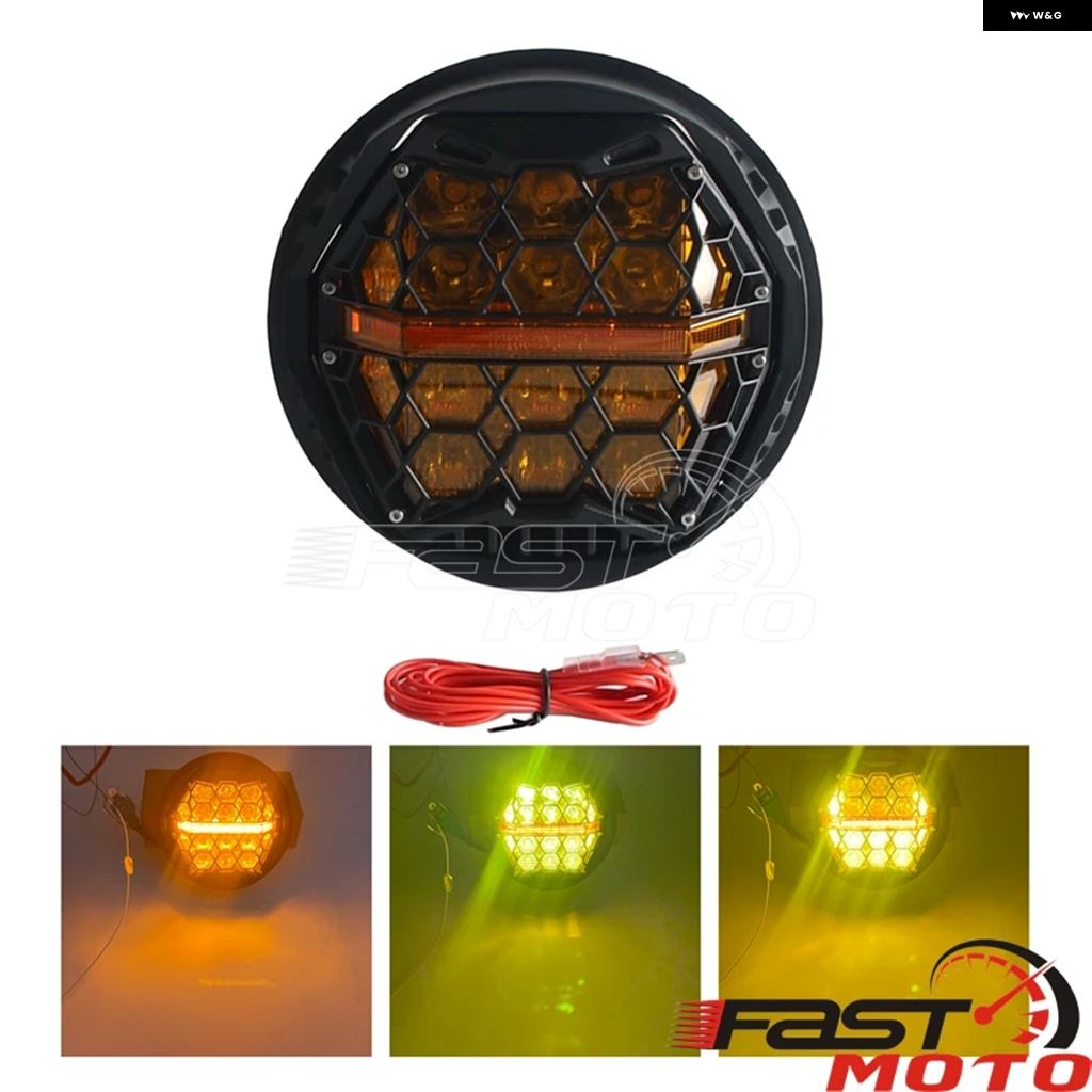 ブランド登録なし - 並行輸入品 5.75in 自動二輪車 LED 前照灯 5-3/4in 上端照明ランプ DRL ご機嫌/ロービーム 上端照明ランプ ともし火 E24 E見澄ます ハーレー ダイナ ソフテ