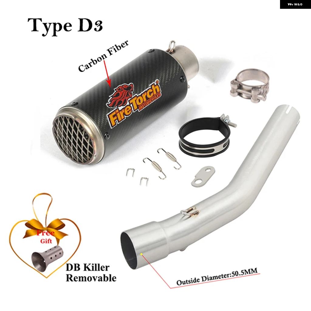 ブランド登録なし - 並行輸入品 スリップオン ヤマハ テネレ700 XTZ700 2019-2023 自動二輪車 エキゾースト ミッドリンク 配管 炭素 えり巻き DB殺害者